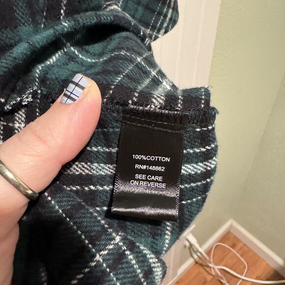 Torrid Cotton Brushed Midi Shacket Green Logan Plaid Plus Size 4X - Picture 6 of 7